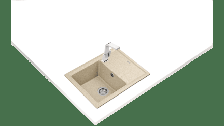 Кухонная мойка Teka Stone 45 S-TG 1B 1D Sand beige