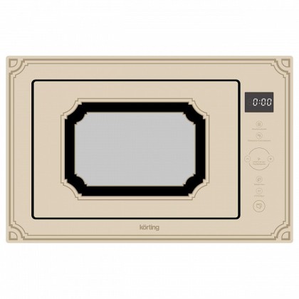 Микроволновая печь Korting KMI 825 RGB с грилем, цвет бежевое стекло Retro