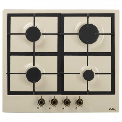 Варочная панель Korting Hg 660 crb газовая, цвет слоновая кость