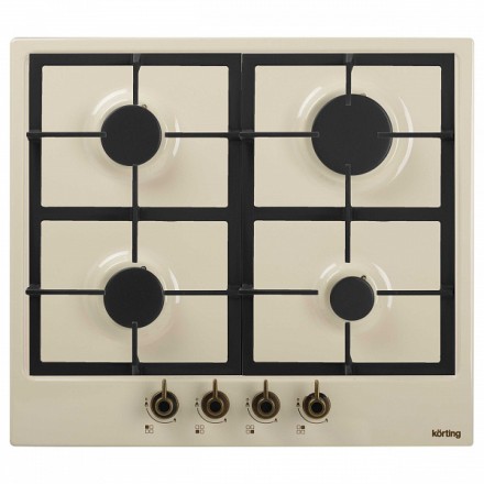 Варочная панель Korting Hg 660 crb газовая, цвет слоновая кость