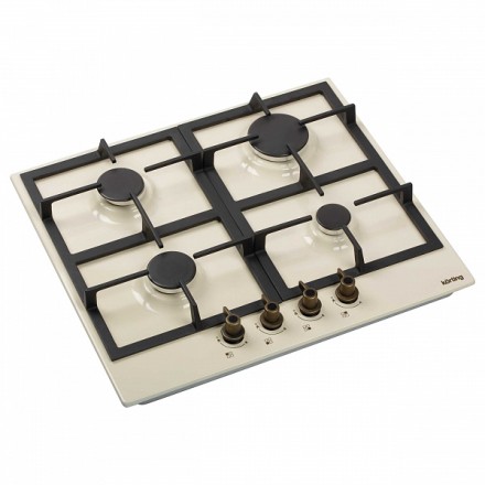 Варочная панель Korting Hg 660 crb газовая, цвет слоновая кость