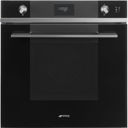 Духовой шкаф Smeg SOP6101S2N с пиролизом и пароувлажнением, цвет черное стекло