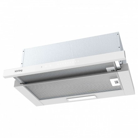 Вытяжка Korting Khp 6975 gw с выдвижным экраном, цвет белый