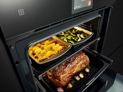 Духовой шкаф Kuppersbusch B 6850.0 S1 stainless steel, цвет черное стекло