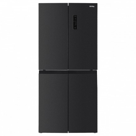 Холодильник Korting Knfm 84799 xn четырехдверный, цвет черная нержавеющая сталь