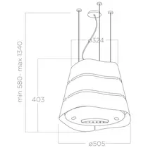 Вытяжка Elica WAVE UX BL MAT/F/51