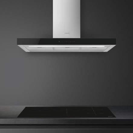 Вытяжка Smeg KBT9L4VN настенная, нержавеющая сталь