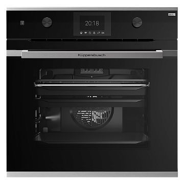 Духовой шкаф Kuppersbusch BP 6381.0 S1 stainless steel, цвет черное стекло