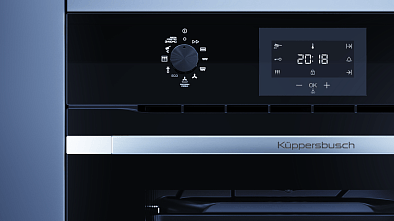 Духовой шкаф Kuppersbusch BP 6332.0 S1 stainless steel, цвет черное стекло