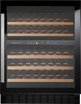 Винный шкаф Kuppersbusch FWKU 1870.0 X1 встраиваемый stainless steel, цвет черное стекло