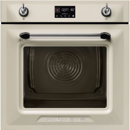 Духовой шкаф Smeg SOP6902S2PP с пароувлажнением и пиролизом, кремовый