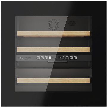 Винный шкаф Kuppersbusch FWK 6862.0 S встраиваемый, цвет черное стекло