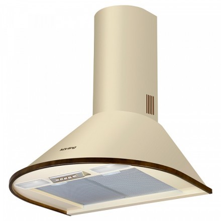 Вытяжка Korting Khc 6930 ri купольная, цвет слоновая кость