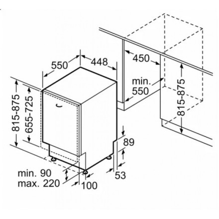 Посудомоечная машина  Neff S857ZMX09E, цвет серебристый