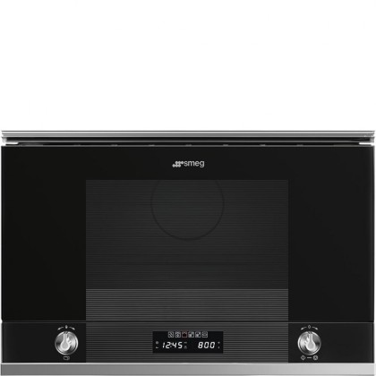 Микроволновая печь Smeg MP122N1, цвет черное стекло