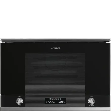 Микроволновая печь Smeg MP122N1, цвет черное стекло