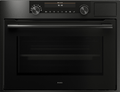 Духовой шкаф Asko OCSM8487B с функией пароварки и СВЧ, цвет черный