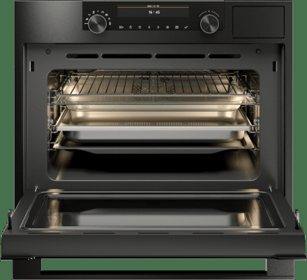 Духовой шкаф Asko OCSM8487B с функией пароварки и СВЧ, цвет черный