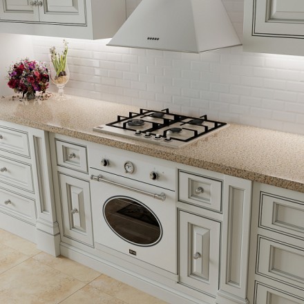 Вытяжка Korting Khc 6648 rsi купольная, цвет античный белый