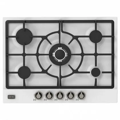 Варочная панель Korting HG 761 CTSI газовая, цвет белый, цвет регуляторов хром