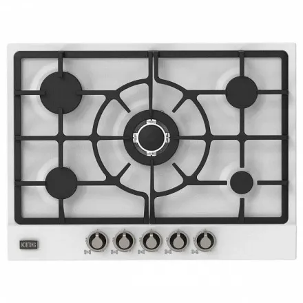 Варочная панель Korting HG 761 CTSI газовая, цвет белый, цвет регуляторов хром