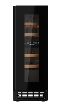 Винный шкаф Kuppersbusch FWKU 1531.0 S встраиваемый, цвет черное стекло