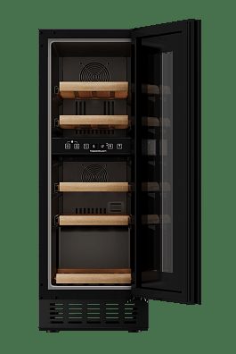 Винный шкаф Kuppersbusch FWKU 1531.0 S встраиваемый, цвет черное стекло