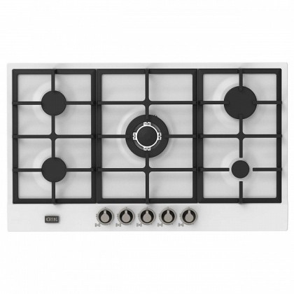 Варочная панель Korting HG 961 CTSI газовая, цвет белый, цвет регуляторов хром