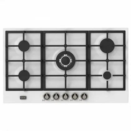 Варочная панель Korting HG 961 CTSI газовая, цвет белый, цвет регуляторов хром