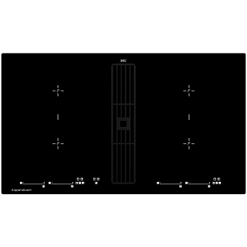 Варочная панель Kuppersbusch KMI 9800.0 SR индукционная с вытяжкой, цвет черное стекло