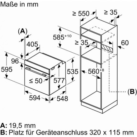 Духовой шкаф  Neff B3CCE2AN0, цвет нержавеющая сталь
