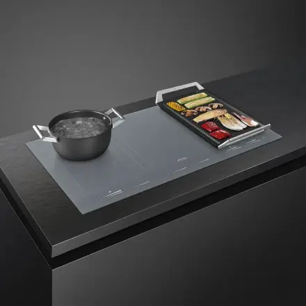 Варочная панель Smeg SIM1963DS индукционная, цвет серебристый