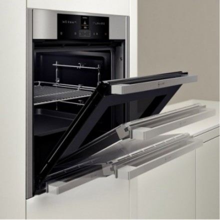 Духовой шкаф  Neff B45CR22N0, цвет серебристый