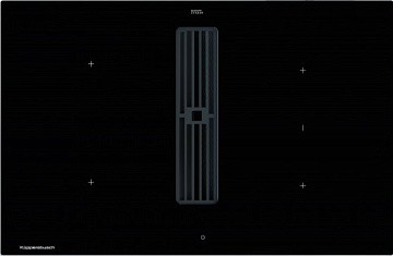 Варочная панель Kuppersbusch KMI 8560.0 SR индукционная с вытяжкой , цвет черное стекло