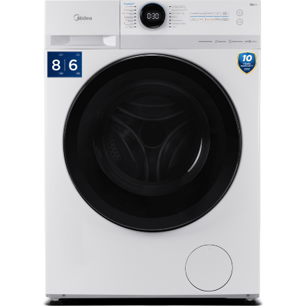 Стиральная машина с функцией сушки Midea MF200D80WBS/W-RU Lunar series