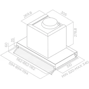 Вытяжка Elica BOXIN LX/BL MAT/A/60