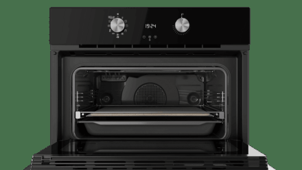 Компактный мультифункциональный духовой шкаф с системой чистки DualClean (пиролиз+HydroClean® PRO) и режимом турбо