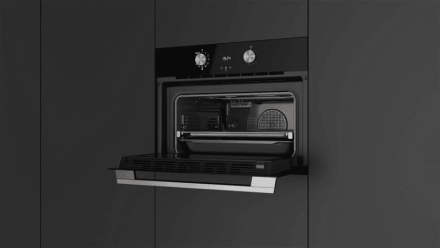 Компактный мультифункциональный духовой шкаф с системой чистки DualClean (пиролиз+HydroClean® PRO) и режимом турбо