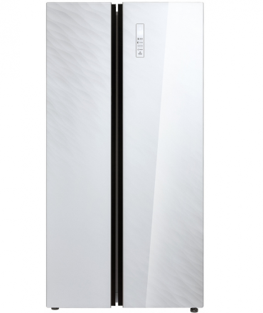 Холодильник Korting KNFS 91797 GW, цвет белое стекло