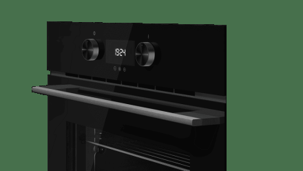 Компактный мультифункциональный духовой шкаф Full Black с функциями микроволновой печи и режимом турбо