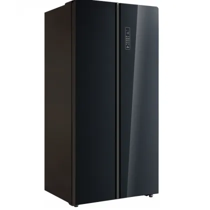 Холодильник Korting KNFS 91797 GN, цвет черное стекло