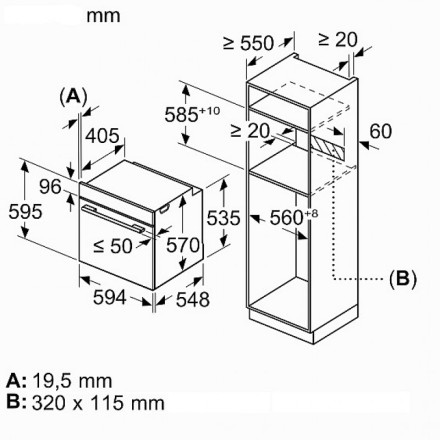 Духовой шкаф  Neff B2CCG6AN0, цвет нержавеющая сталь