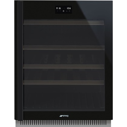 Холодильный шкаф для вина Smeg CVI638LN3, цвет черное стекло
