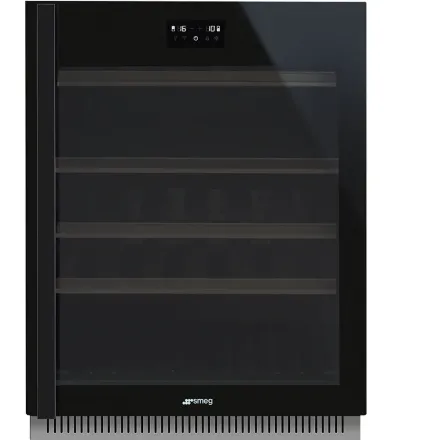 Холодильный шкаф для вина Smeg CVI638LN3, цвет черное стекло