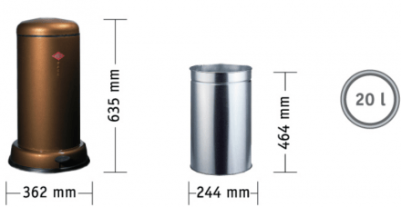 Мусорный контейнер Wesco Baseboy Черный