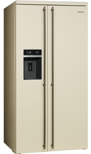 Холодильник Smeg SBS8004PO, цвет кремовый