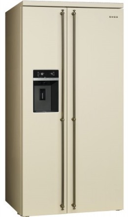 Холодильник Smeg SBS8004PO, цвет кремовый