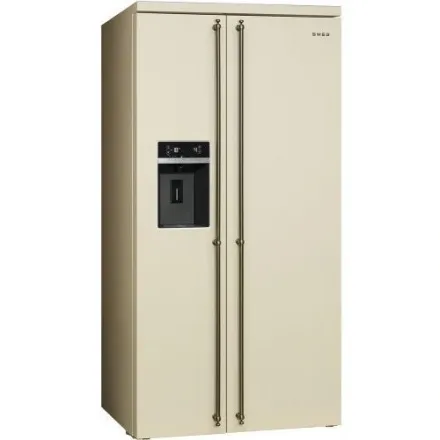 Холодильник Smeg SBS8004PO, цвет кремовый