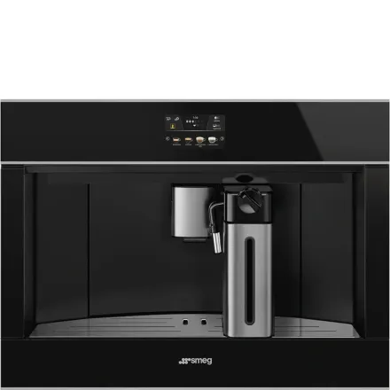 Кофемашина Smeg CMS4604NX встраиваемая, цвет черное стекло