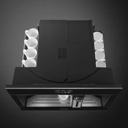 Кофемашина Smeg CMS4604NX встраиваемая, цвет черное стекло